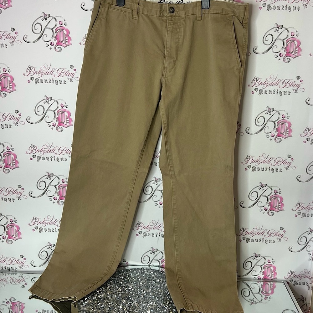 Eddie Bauer pants cargo dress pants pockets Classic Tan Chinos